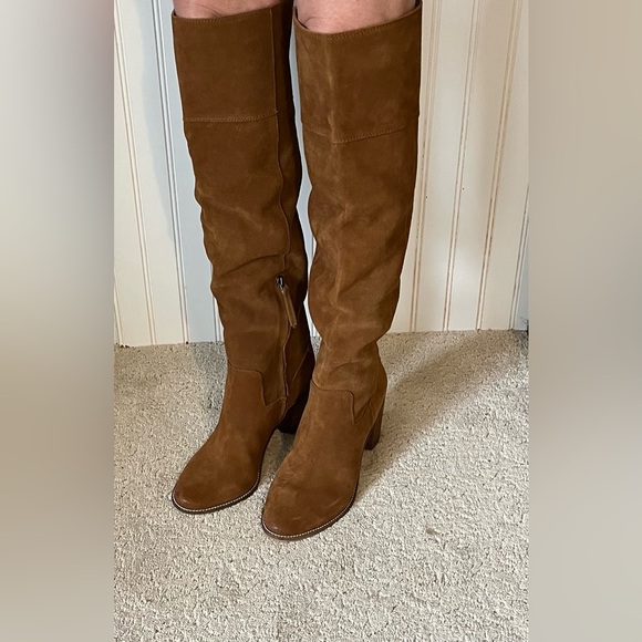 Palisade Chestnut Leather Knee High Boots - Picture 5 of 12
